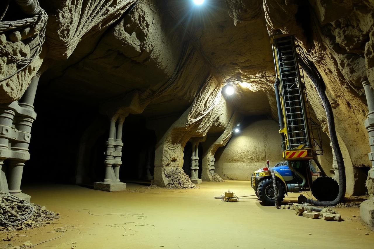Rock-support systems inside an underground hydropower cavern